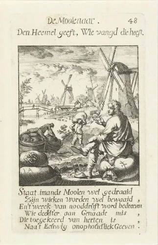 Molenaar by Jan Luyken, print, 1694