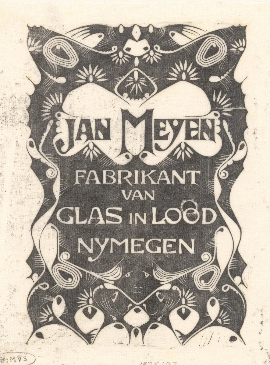 Annoncekaart van Jan Meyen by Karel Petrus Cornelis de Bazel, print, 1896