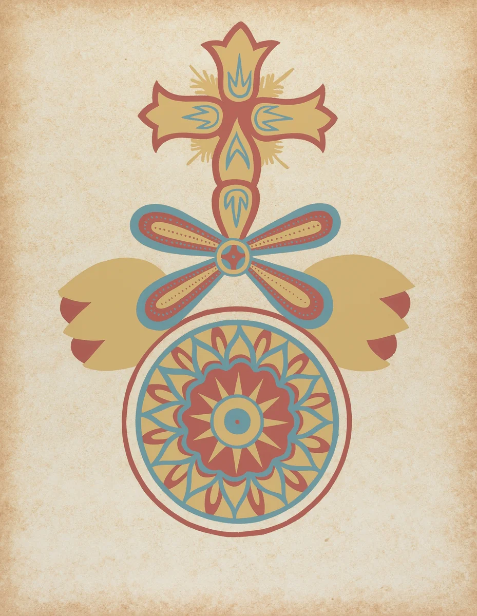 Santa Barbara Mission Doorway Design from the portfolio "Decorative Art of Spanish California" by American 20th Century, index of american design, 1935-1942