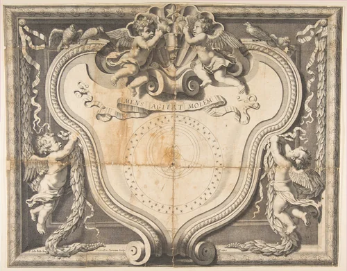 The Copernican System by Stefano della Bella, print, 1634-1644