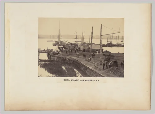 Coal Wharf, Alexandria, Virginia by Andrew Joseph Russell, photograph, 1863