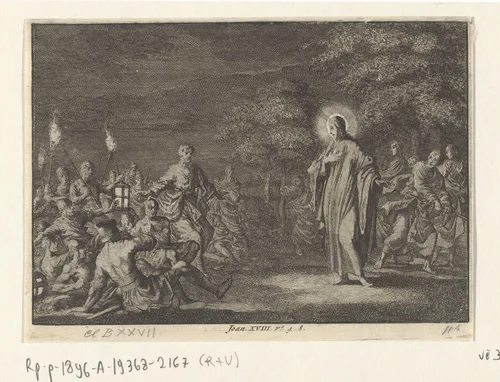 Arrestatie van Christus by Jan Luyken, print, 1703-1762