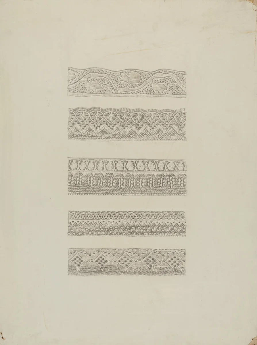 Lace Edging by Raymond Manupelli, index of american design, 1942