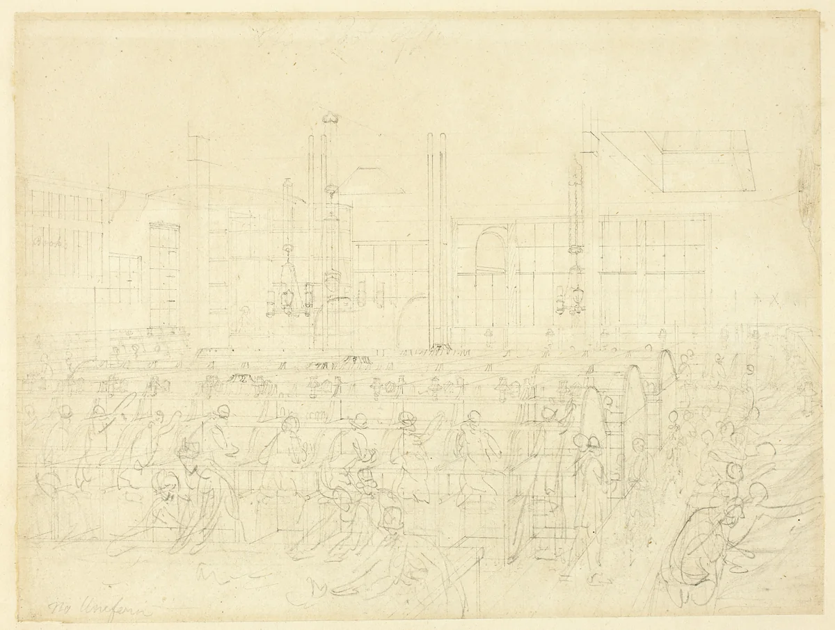 Study for The Post Office, from Microcosm of London by Augustus Charles Pugin
Thomas Rowlandson, drawing, 1807-1809