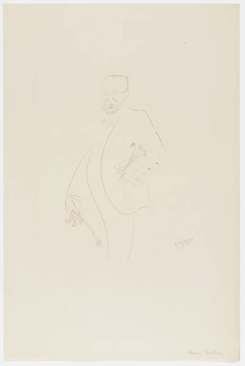 Henri Matisse from Caricatures by Georges de Zayas: Eight Very Modern Painters, Two Sculptors and a Musician (Caricatures par Georges de Zayas: Huit peintres, deux sculpteurs et un musicien très modernes) by Georges de Zayas, print, 1919