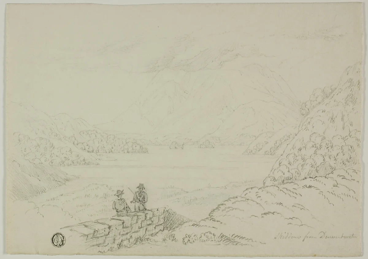 Skiddaw from Derwentwater by Unknown Artist, drawing, 1800-1899