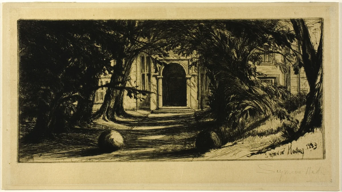 Mytton Hall by Francis Seymour-Haden, print, 1859