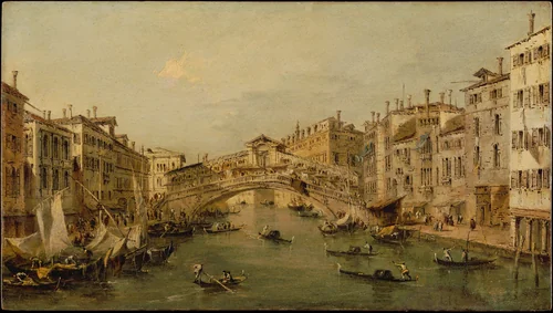 Venice: The Rialto by Francesco Guardi, painting, 1732-1793