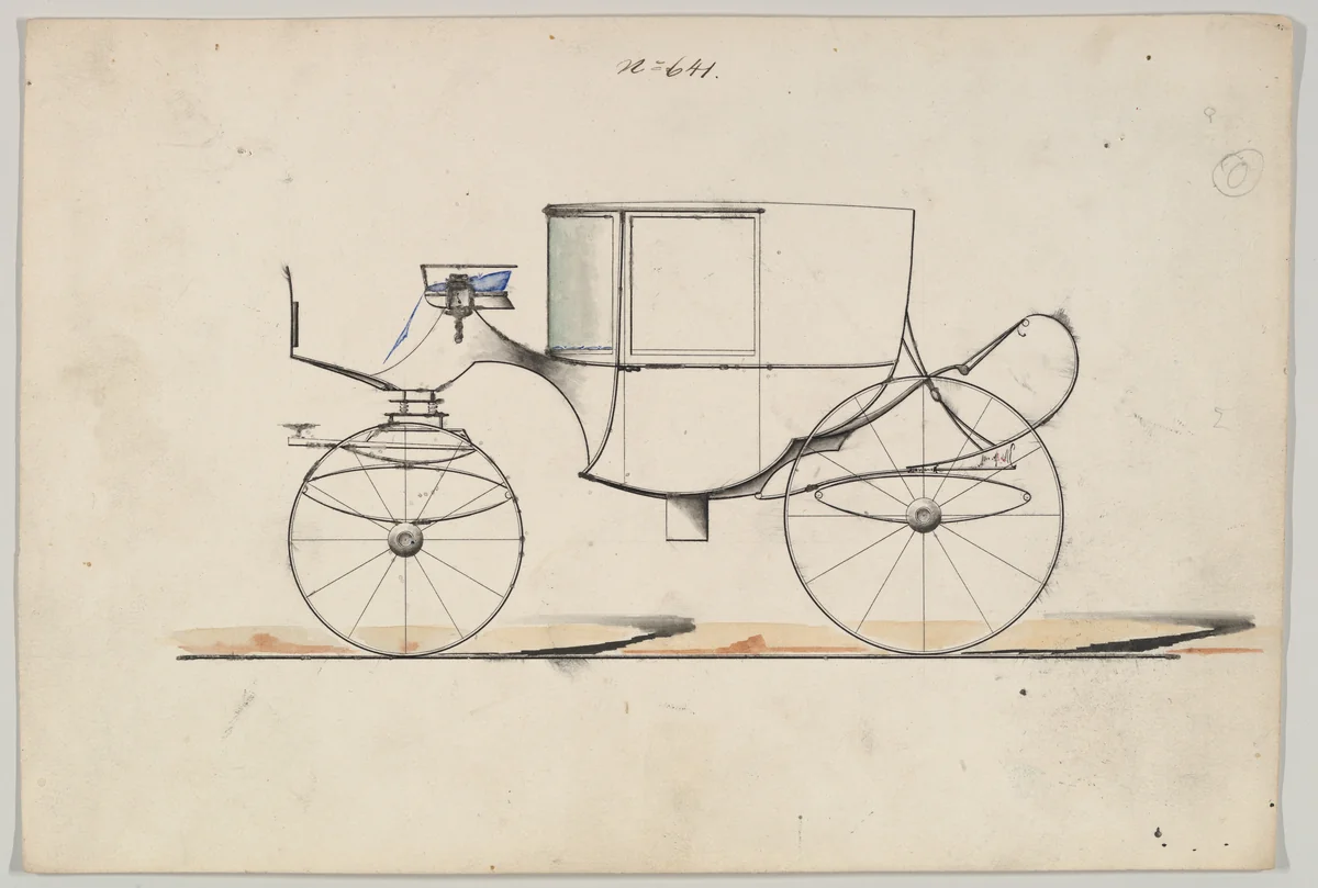 Coupé # 641 by Brewster & Co., drawing, 1850-1870