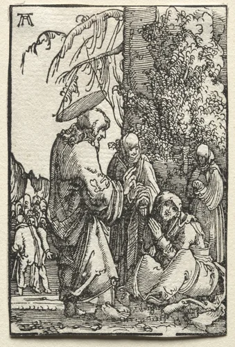 The Fall and Redemption of Man: Christ Taking Leave of His Mother before the Passion by Albrecht Altdorfer, print, 1510-1520