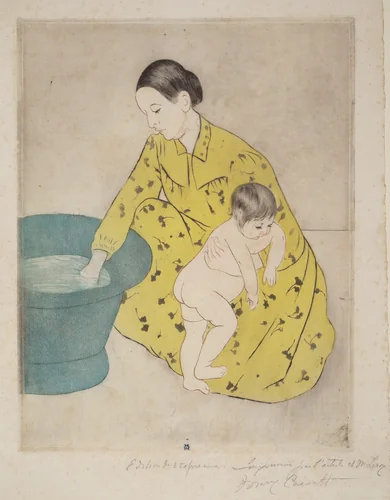 The Bath by Mary Cassatt, print, 1890-1891