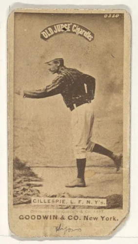 Peter Patrick Gillespie, Left Field, New York, from the Old Judge series (N172) for Old Judge Cigarettes by Goodwin & Company, photograph, 1887