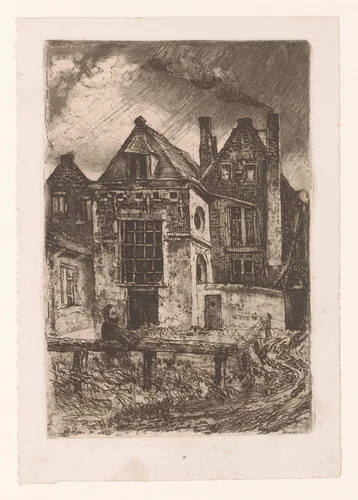 Gezicht op het atelier van Charles Verlat by Charles Verlat, print, 1882
