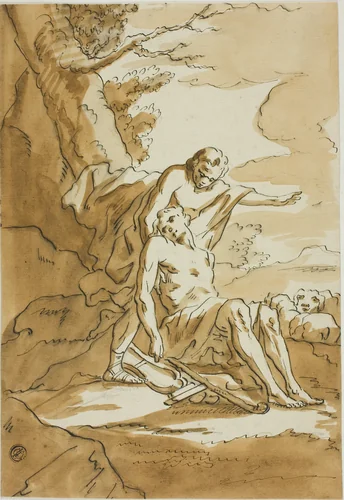 The Good Samaritan by Unknown Artist, drawing, 1600-1699
