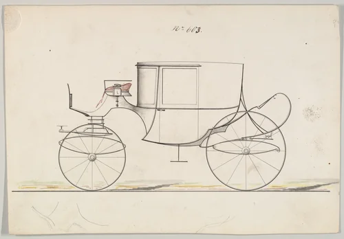 Clarence #603 by Brewster & Co., drawing, 1850-1870