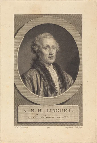 Simon-Nicolas-Henri Linguet by Augustin de Saint-Aubin
Jean-Baptiste Greuze, print, 1780