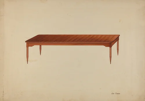 Shaker Dining Table by Lon Cronk, index of american design, 1941