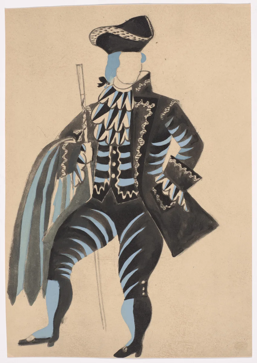 Costume design for the ballet Le Tricorne by Pablo Picasso, illustrated book, 1920