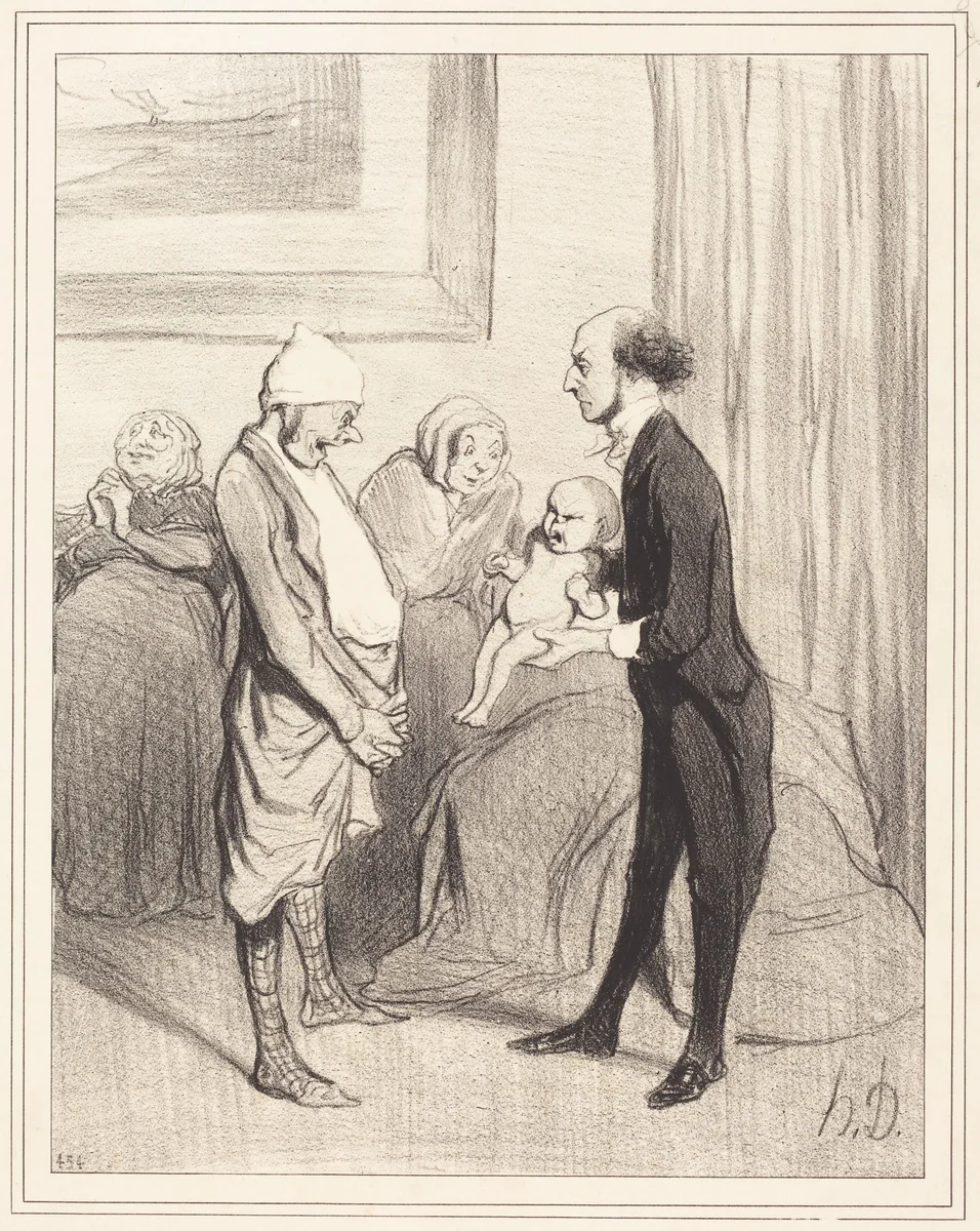L'Entrée dans la vie by Honoré Daumier, print, 1843