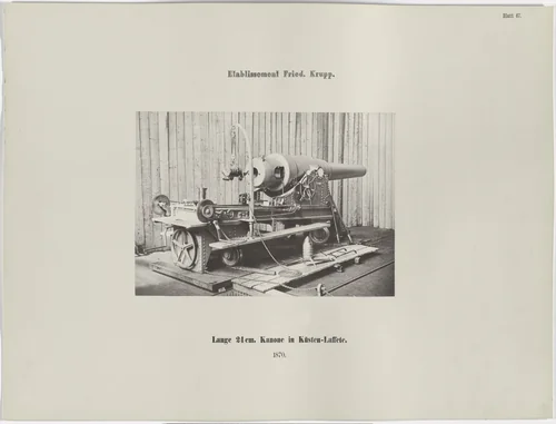 Lange 24 cm. Kanone in Küsten-Laffete by Hugo van Werden, photograph, 1870