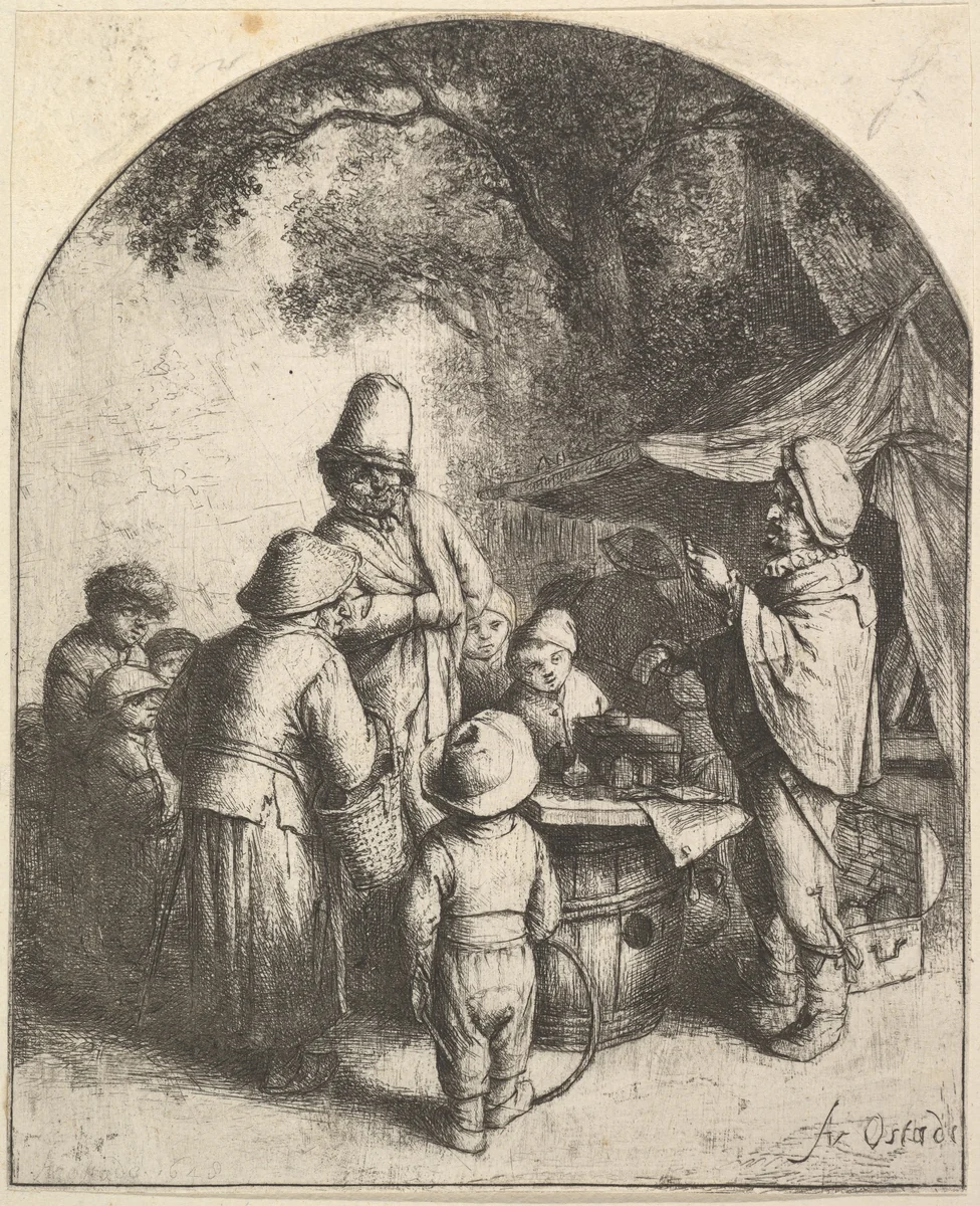 The Quack by Adriaen van Ostade, print, 1610-1685