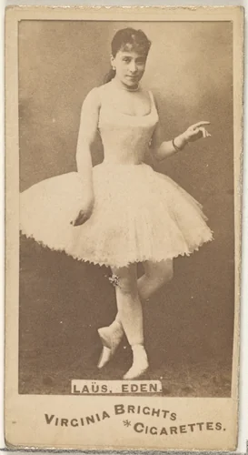 Laus, Eden, from the Actors and Actresses series (N45, Type 1) for Virginia Brights Cigarettes by Allen & Ginter, photograph, 1885-1891