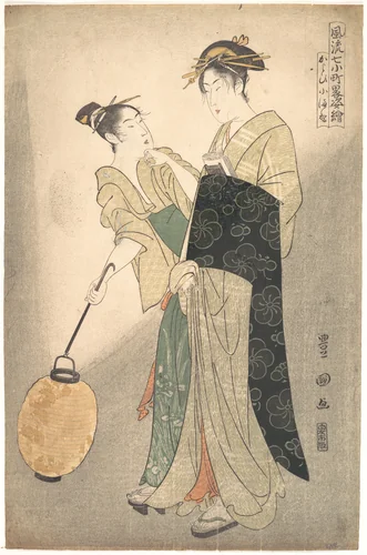 Kayoi Komachi, from the series "Seven Episodes of the Poet Komachi" by Utagawa Toyokuni, print, 1785-1805