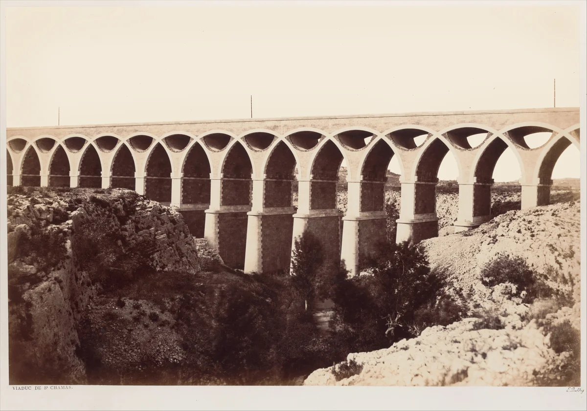 Viaduc de St. Chamas by Edouard Baldus, photograph, 1856-1859
