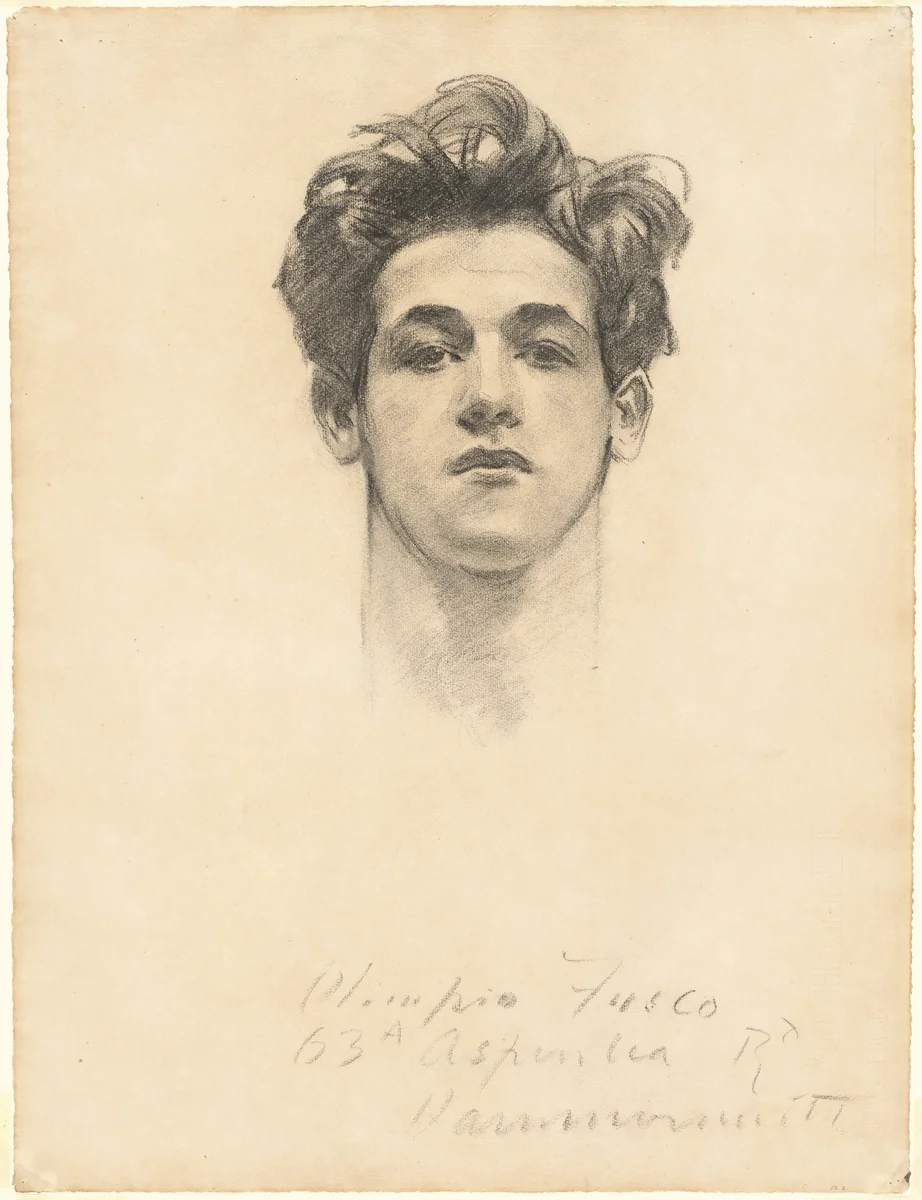 Olimpio Fusco by John Singer Sargent, drawing, 1900-1910