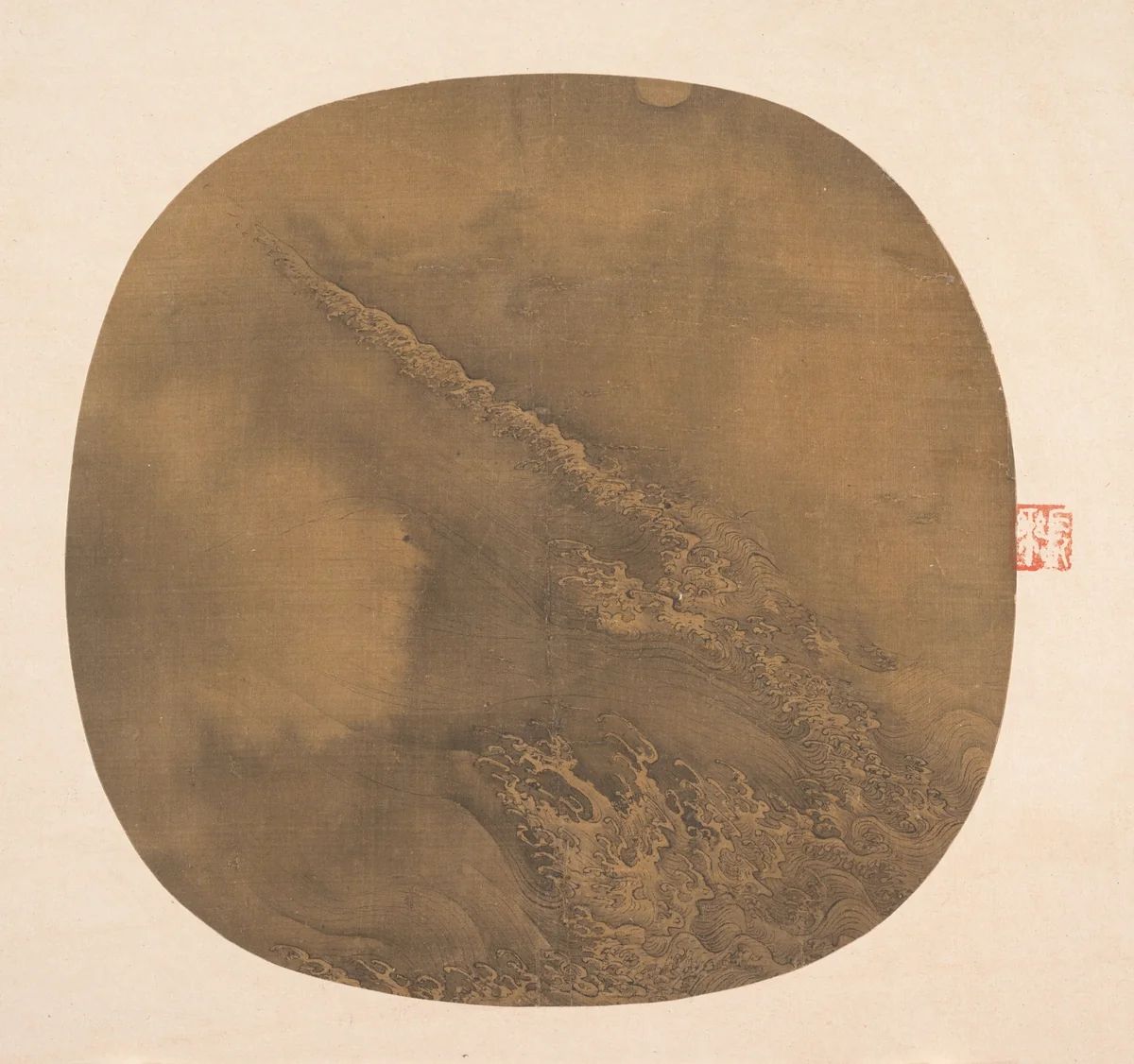 Waves in the moonlight by Unidentified Artist, painting, 1200-1279