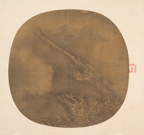 Waves in the moonlight by Unidentified Artist, painting, 1200-1279