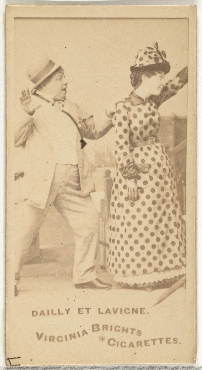Dailly et Lavigne, from the Actors and Actresses series (N45, Type 1) for Virginia Brights Cigarettes by Allen & Ginter, photograph, 1885-1891