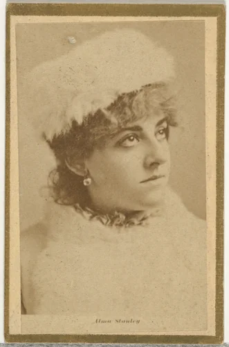 Alma Stanley, from the Actresses and Celebrities series (N60, Type 2) promoting Little Beauties Cigarettes for Allen & Ginter brand tobacco products by Allen & Ginter, photograph, 1887