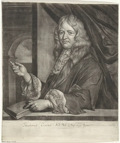 Portret van Theodorus Craanen by Jacob Toorenvliet, print, 1651-1719