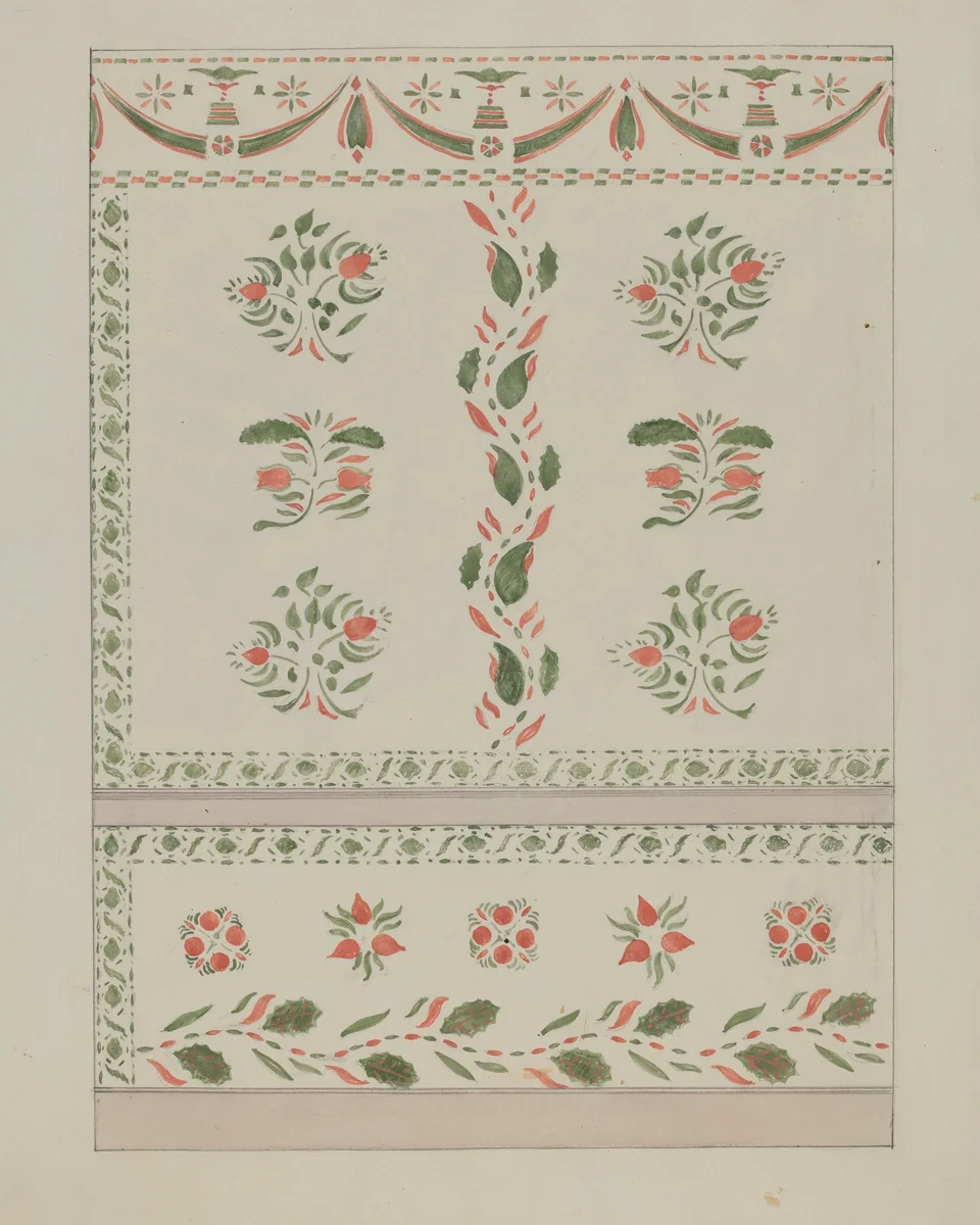 Wallpaper by Ray Holden, index of american design, 1935-1942