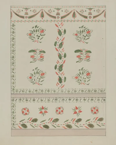 Wallpaper by Ray Holden, index of american design, 1935-1942