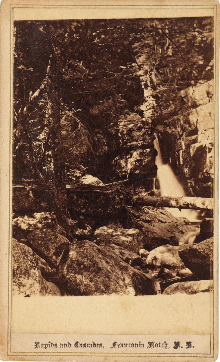 Rapids and Cascades, Franconia Notch, New Hampshire by Charles Bierstadt; Edward Bierstadt, photograph, 1860-1869