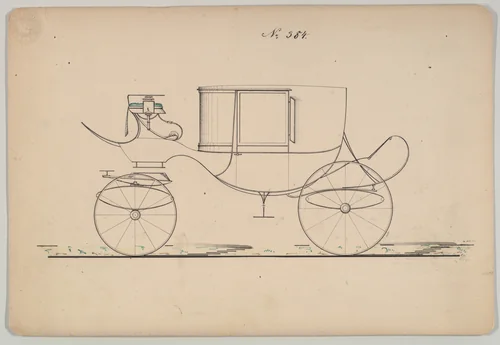 Clarence #384 by Brewster & Co., drawing, 1850-1870