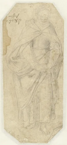 Treurende Maria by Cigoli, drawing, 1570-1613