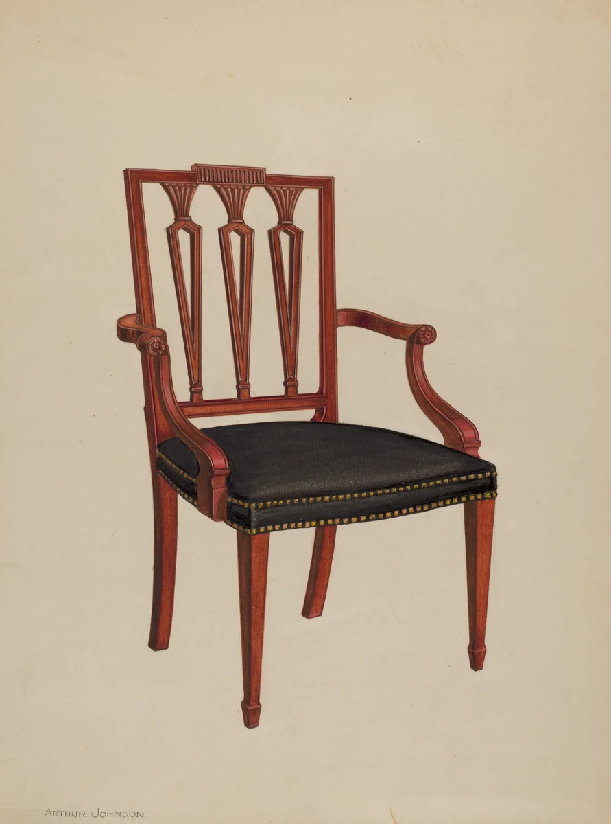 Armchair by Arthur Johnson, index of american design, 1937