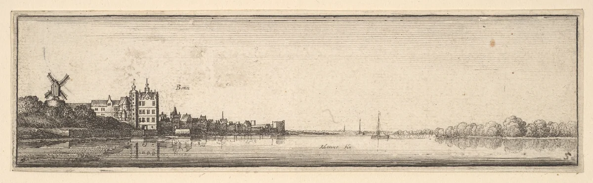 Bonn by Wenceslaus Hollar, print, 1642-1644