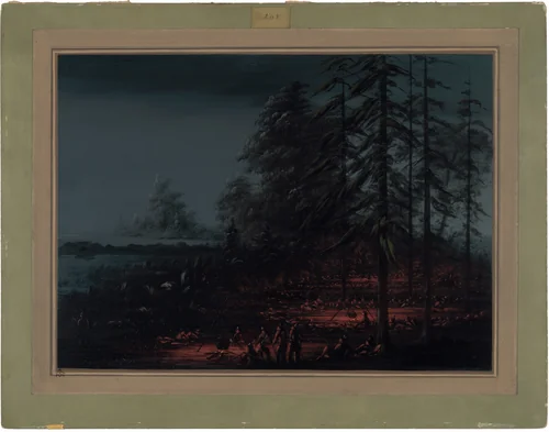Bivouac of a Sioux War Party by George Catlin, painting, 1861-1869