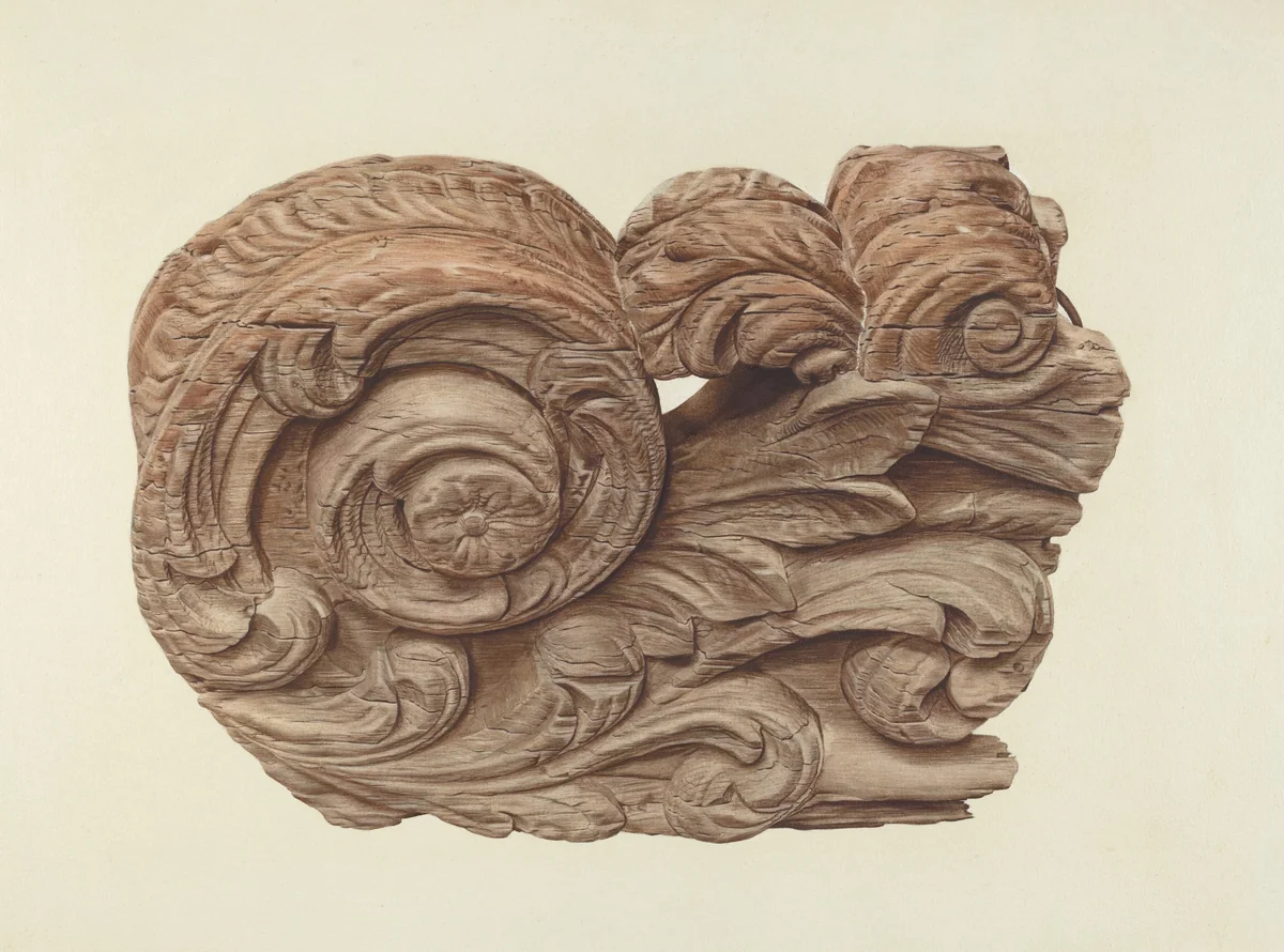 Billethead from Ship "Favorite" by Hazel Hyde, index of american design, 1938