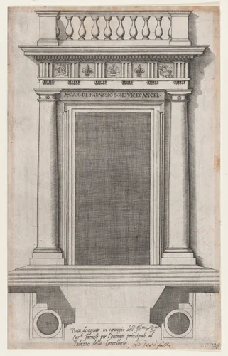 The Main Doorway of the Palazzo della Cancellaria, from "Speculum Romanae Magnificentiae" by anonymous, print, 1530-1580