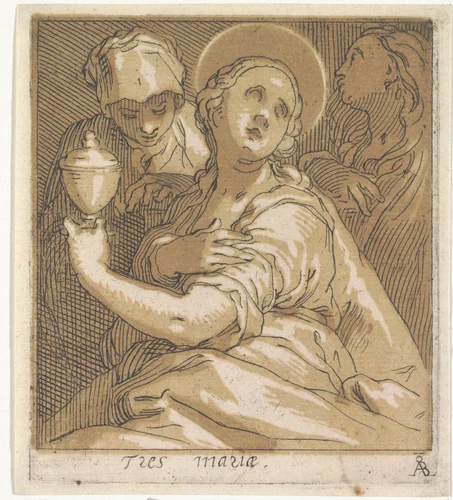 Drie Maria’s by anonymous, print, 1610-1615