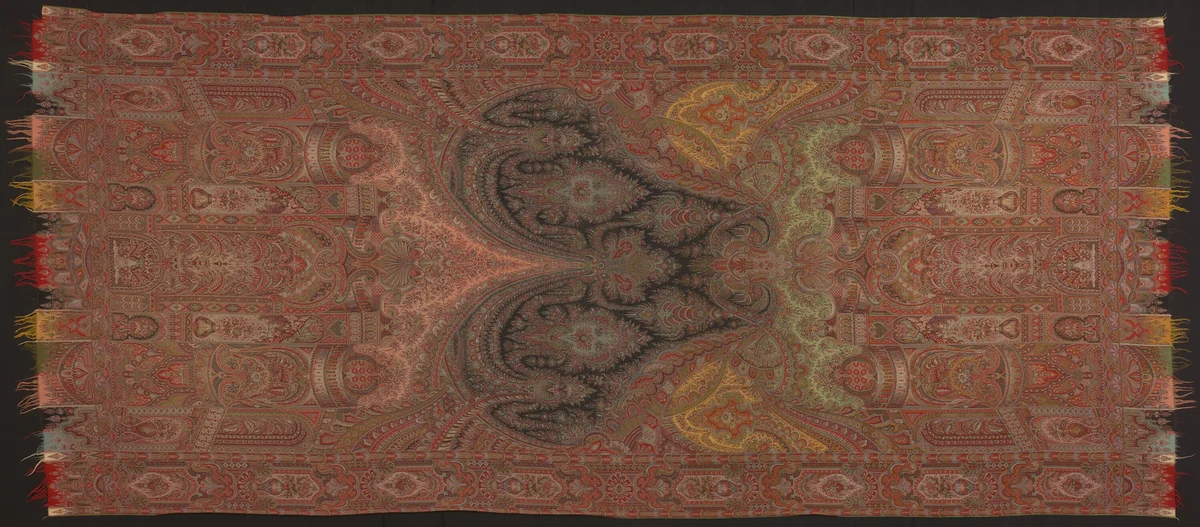 Shawl by Anthony Berrus, textile, 1850-1870