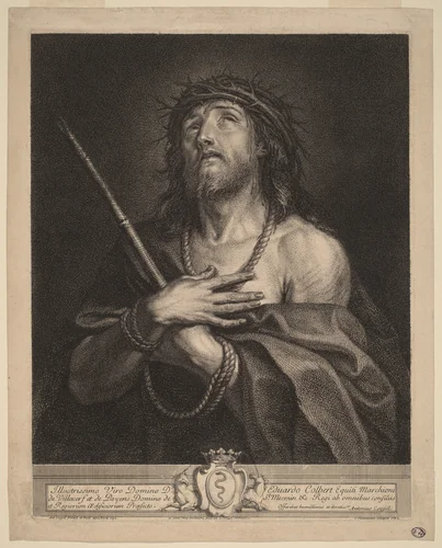 Christ as Man of Sorrows by Antoine Coypel, print, 1692