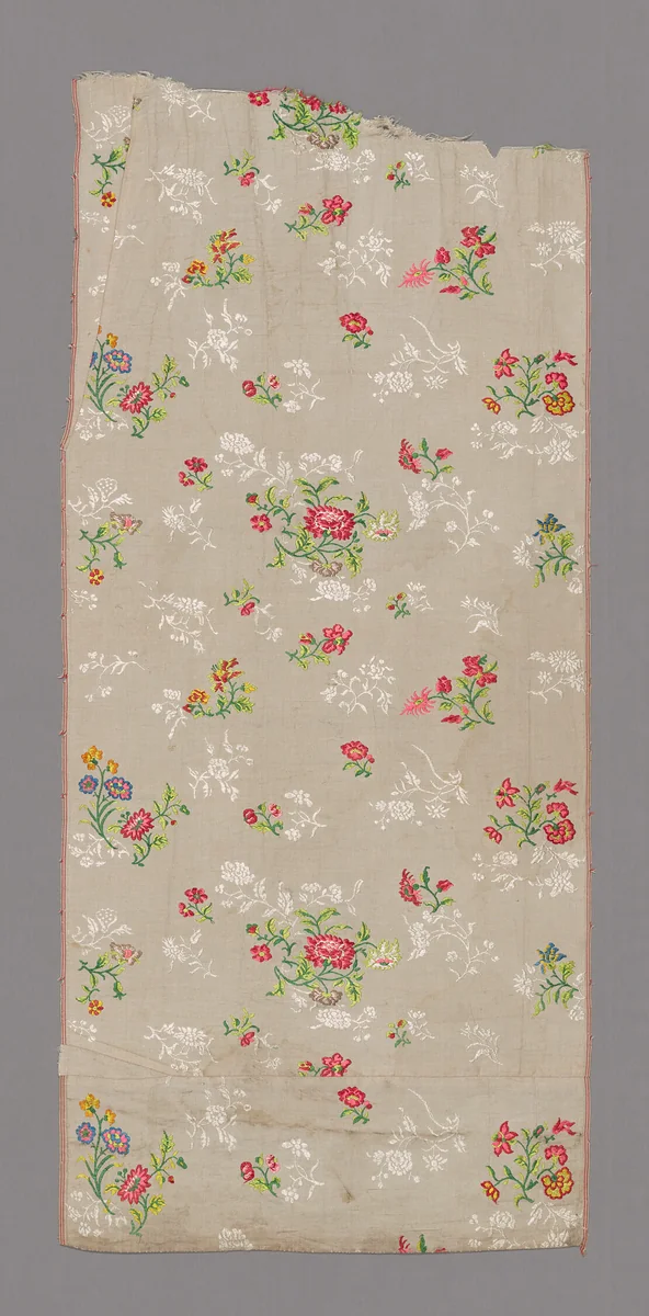 Panel (Dress Fabric) by China, textile, 1725-1775