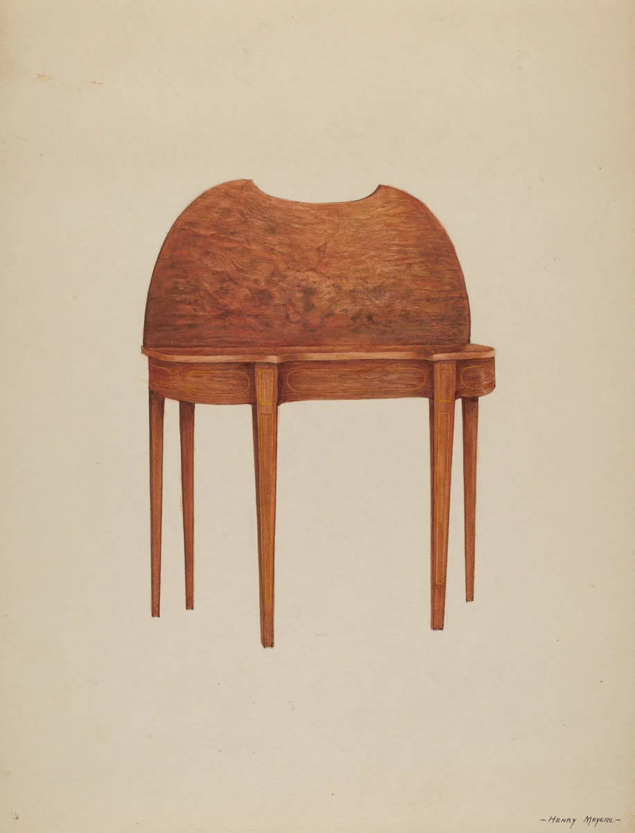 Card Table by Henry Meyers, index of american design, 1937