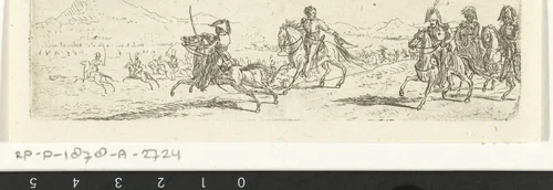 Groetende officier by Gerardus Emaus de Micault, print, 1813-1863